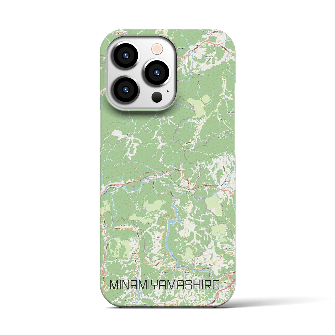 【南山城】地図柄iPhoneケース（バックカバータイプ・ナチュラル）iPhone 13 Pro 用