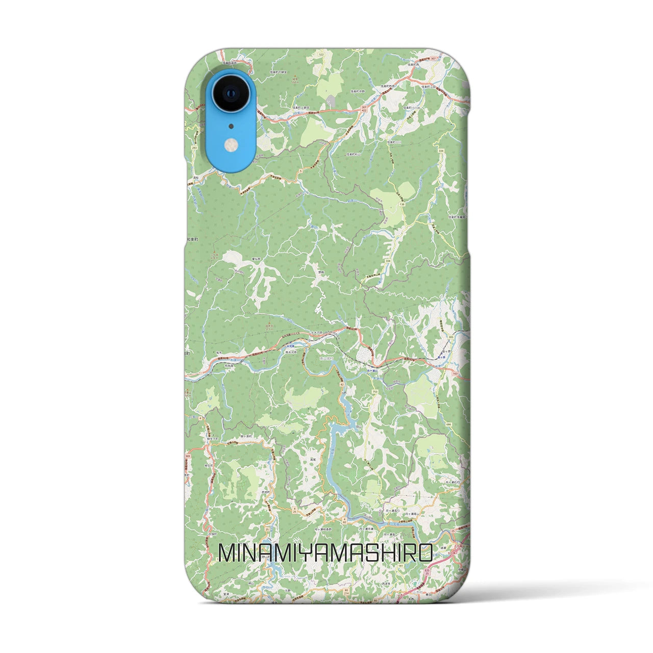 【南山城】地図柄iPhoneケース（バックカバータイプ・ナチュラル）iPhone XR 用