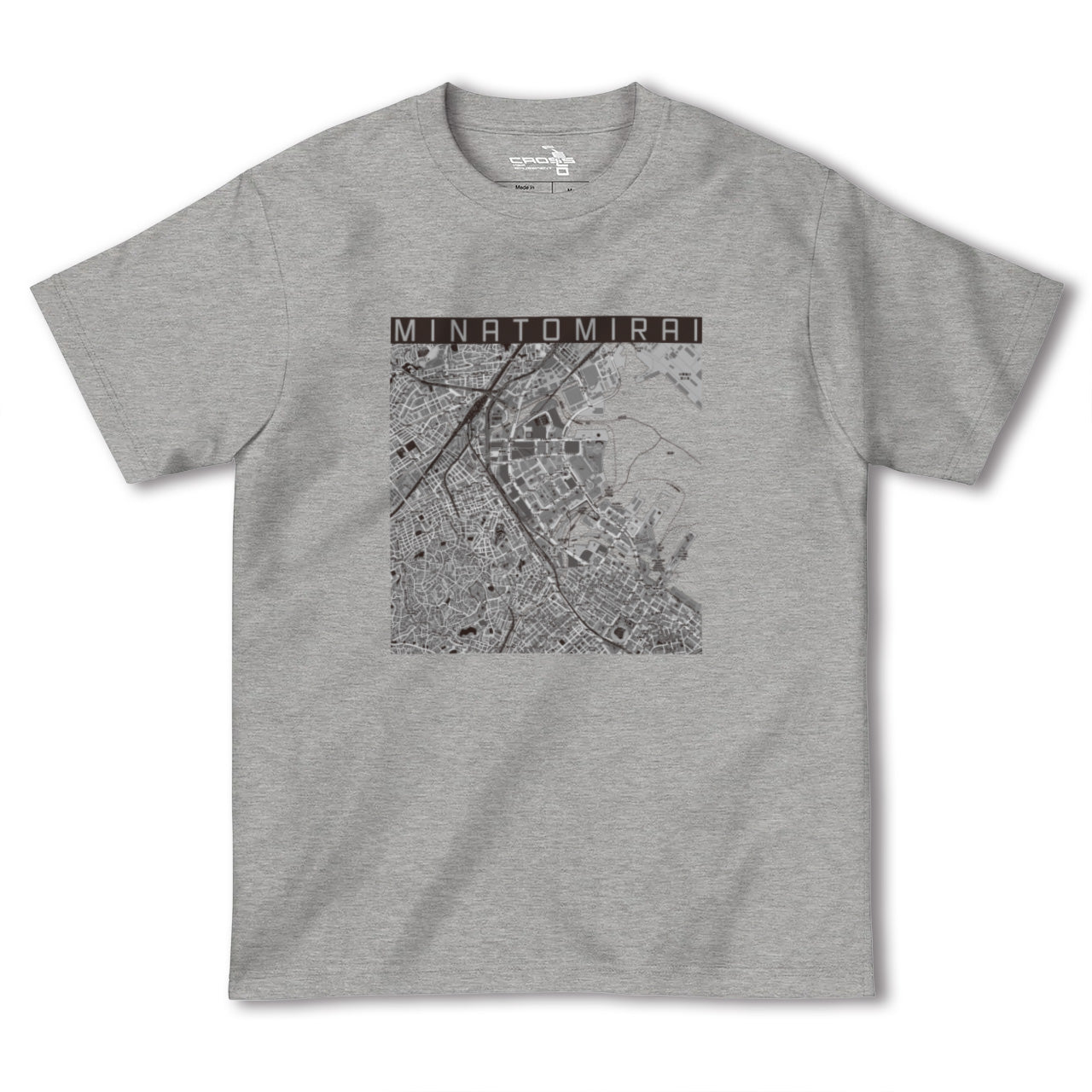 【みなとみらい（神奈川県）】地図柄ヘビーウェイトTシャツ