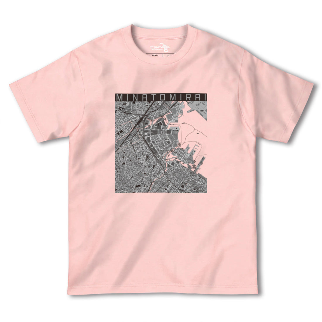 【みなとみらい(神奈川県)】地図柄ヘビーウェイトTシャツ
