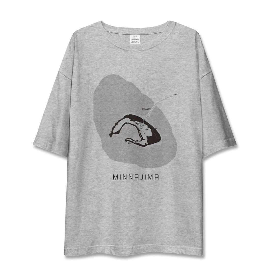 【水納島（沖縄県）】地図柄ビッグシルエットTシャツ