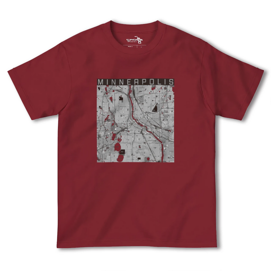 【ミネアポリス（アメリカ）】地図柄ヘビーウェイトTシャツ