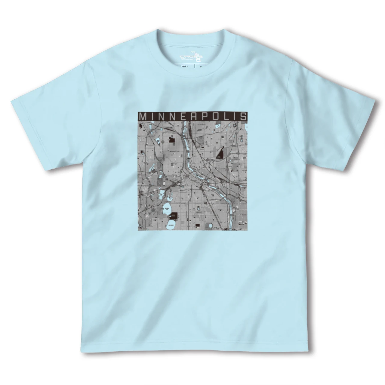 【ミネアポリス（アメリカ）】地図柄ヘビーウェイトTシャツ