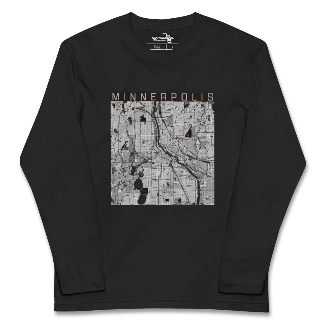 【ミネアポリス(アメリカ)】地図柄ロングスリーブTシャツ
