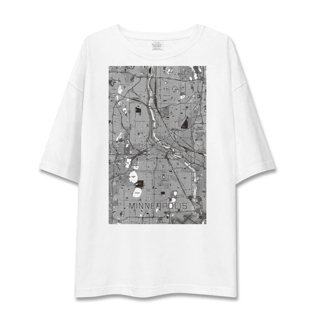 【ミネアポリス(アメリカ)】地図柄ビッグシルエットTシャツ