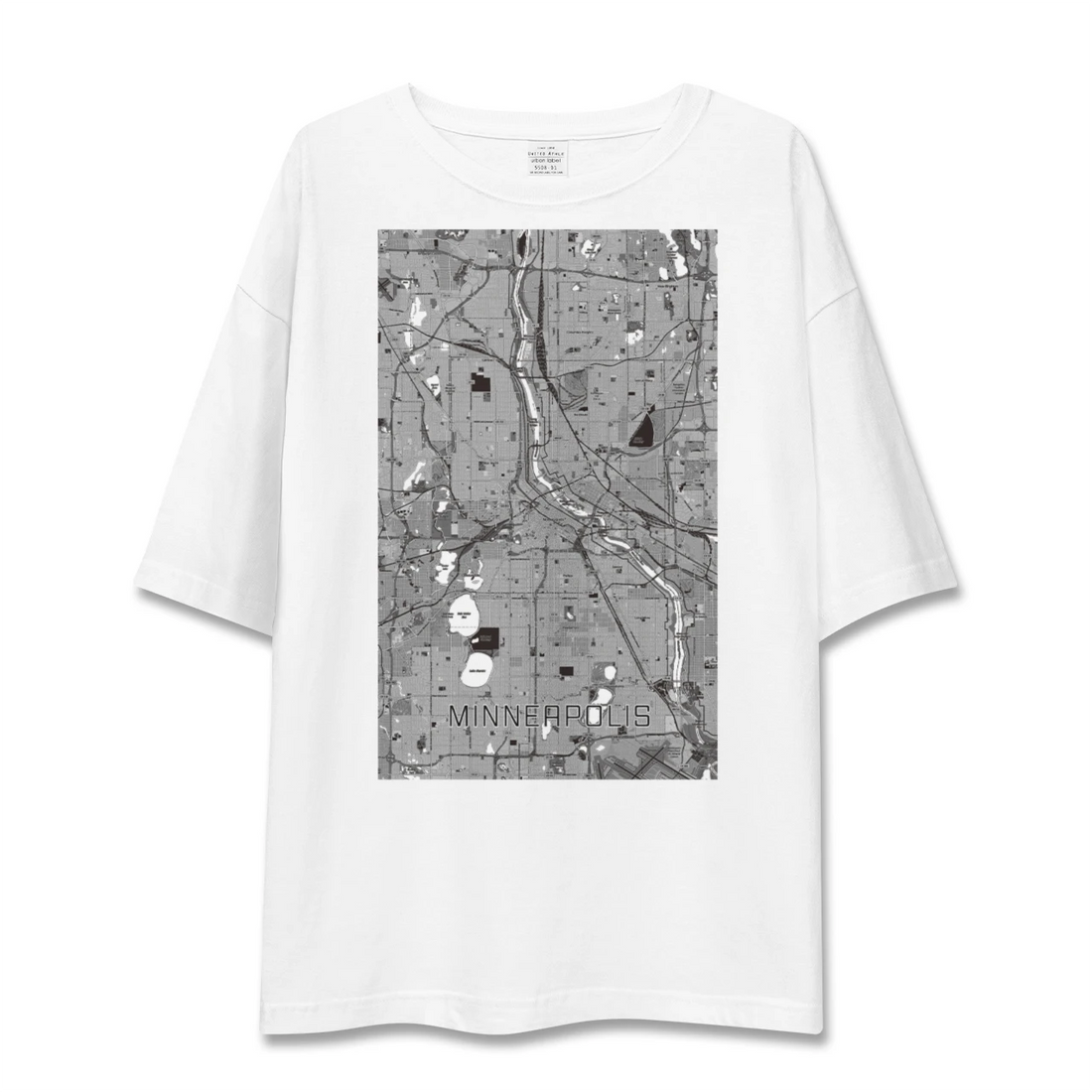 【ミネアポリス（アメリカ）】地図柄ビッグシルエットTシャツ