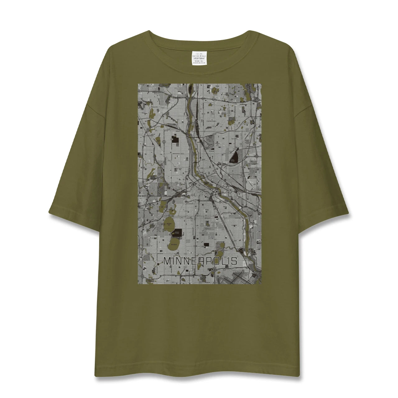 【ミネアポリス（アメリカ）】地図柄ビッグシルエットTシャツ