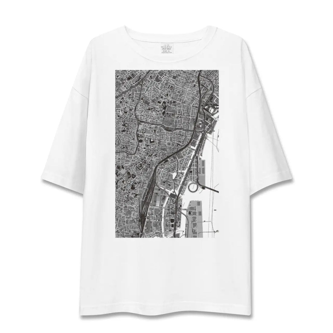 【三田(東京都)(東京都)】地図柄ビッグシルエットTシャツ