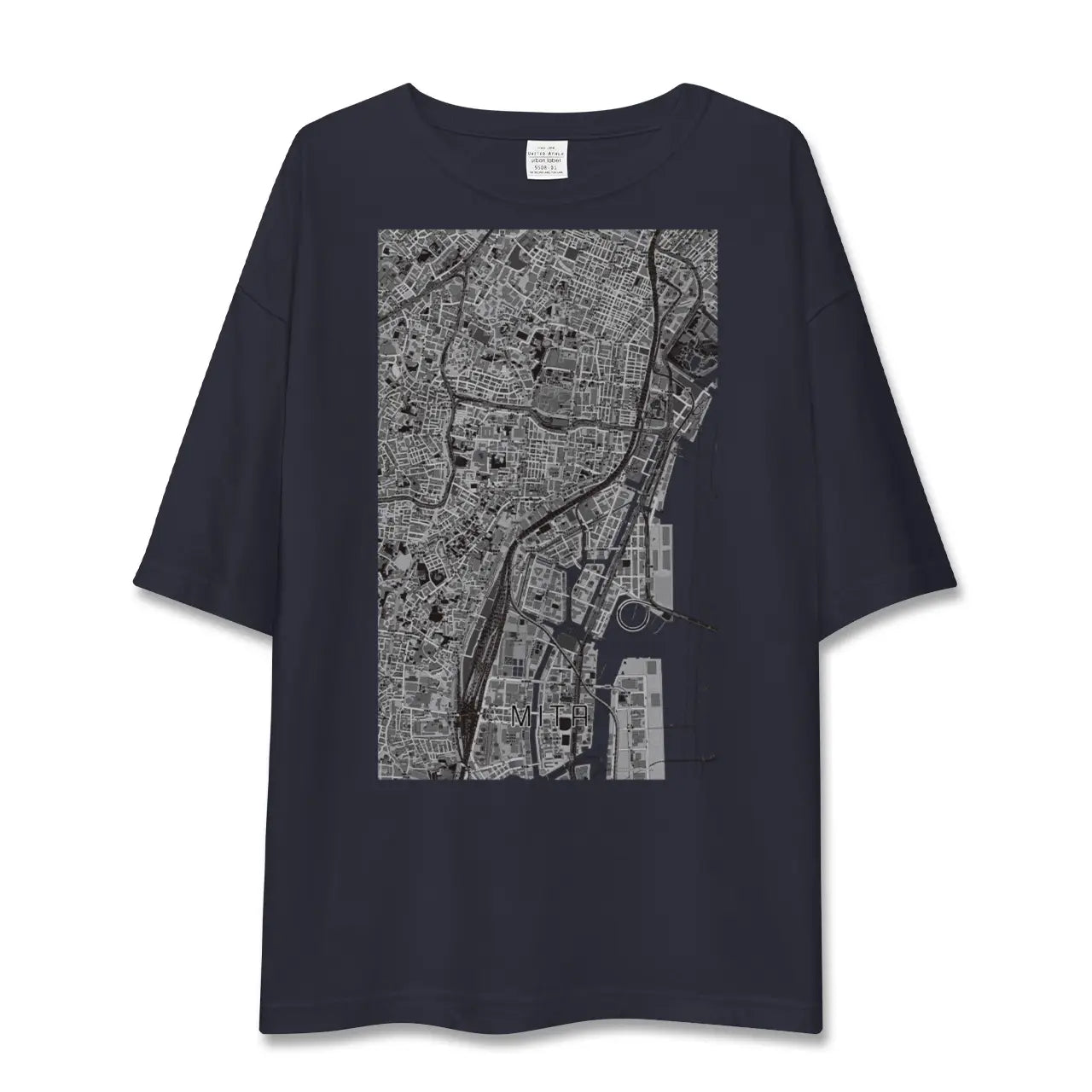 【三田（東京都）（東京都）】地図柄ビッグシルエットTシャツ