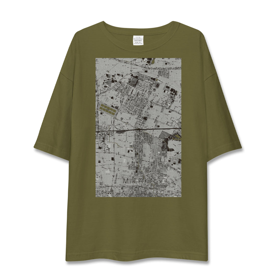 【三鷹(東京都)】地図柄ビッグシルエットTシャツ