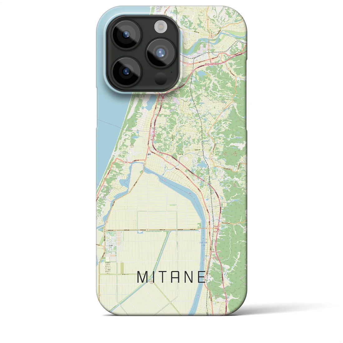 【三種】地図柄iPhoneケース（バックカバータイプ・ナチュラル）iPhone 15 Pro Max 用