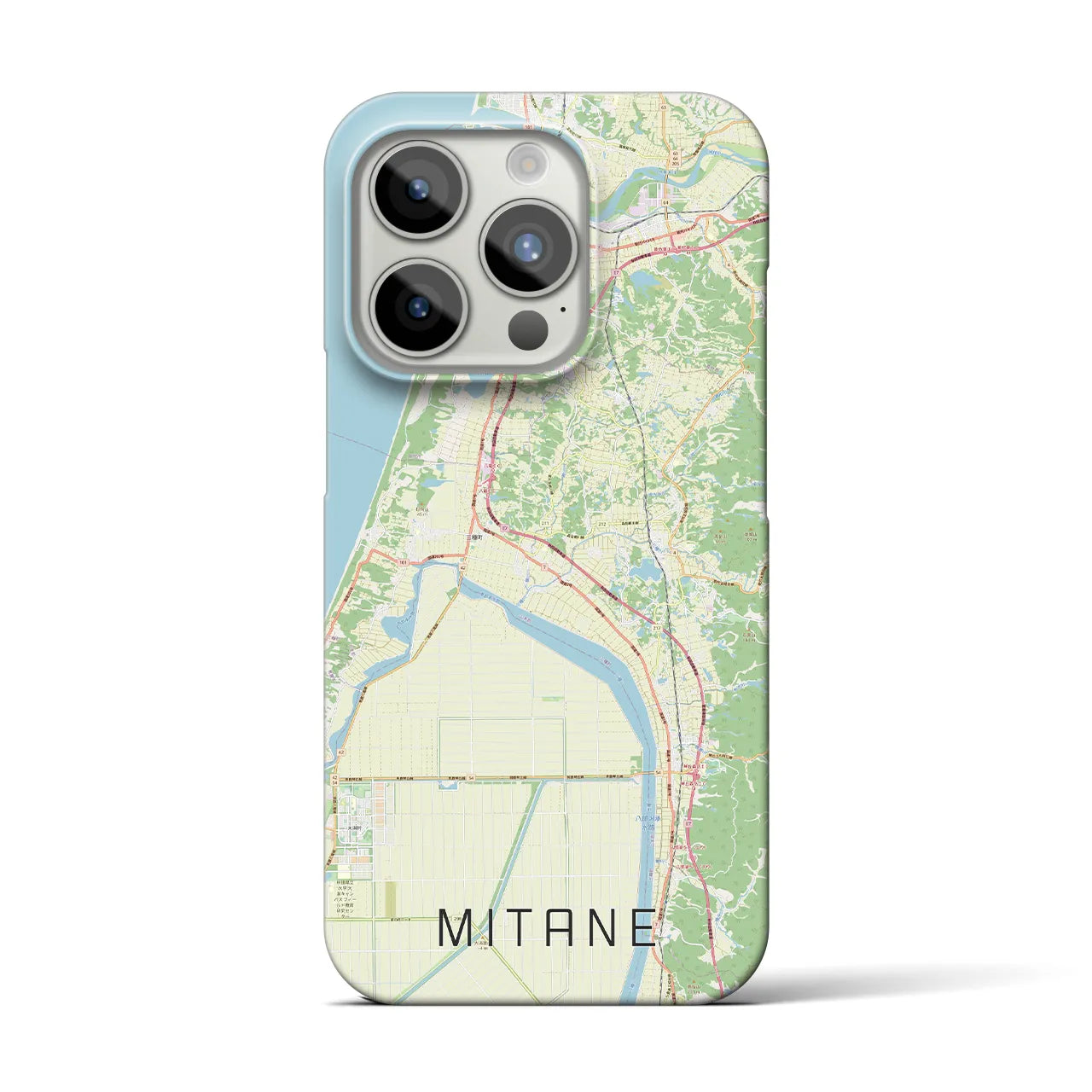 【三種】地図柄iPhoneケース（バックカバータイプ・ナチュラル）iPhone 15 Pro 用