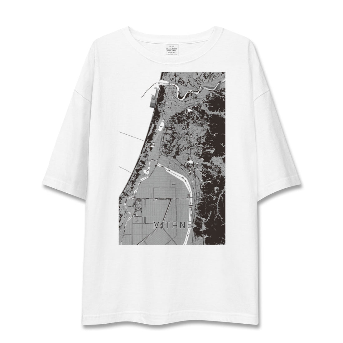 【三種(秋田県)】地図柄ビッグシルエットTシャツ