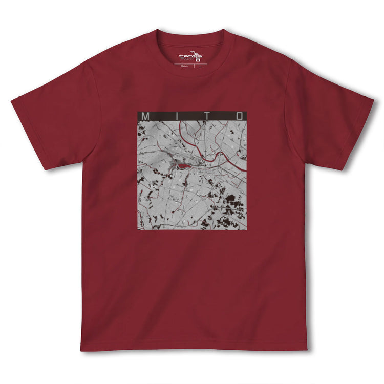 【水戸（茨城県）】地図柄ヘビーウェイトTシャツ