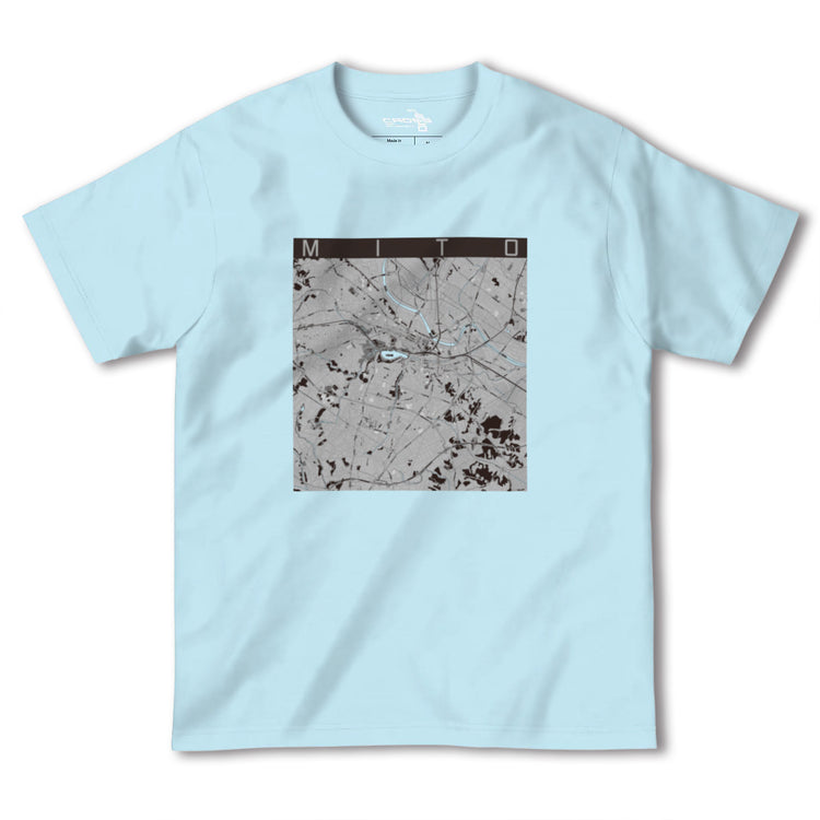 【水戸（茨城県）】地図柄ヘビーウェイトTシャツ