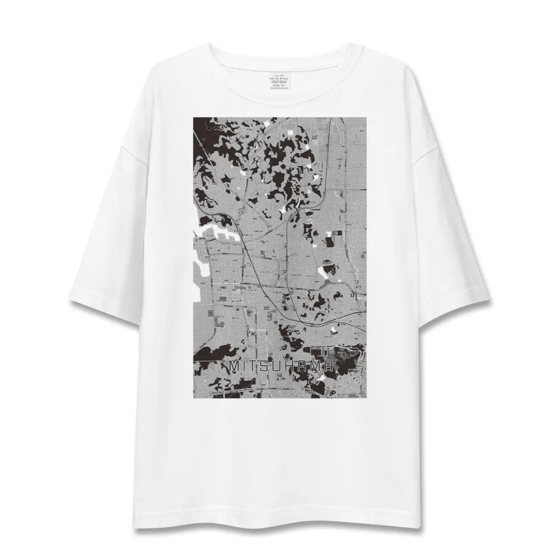 【三津浜(愛媛県)】地図柄ビッグシルエットTシャツ