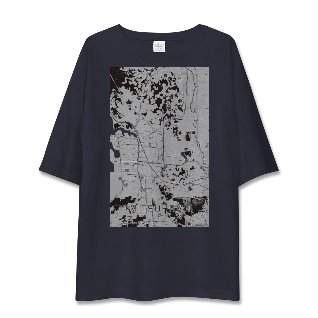 【三津浜(愛媛県)】地図柄ビッグシルエットTシャツ