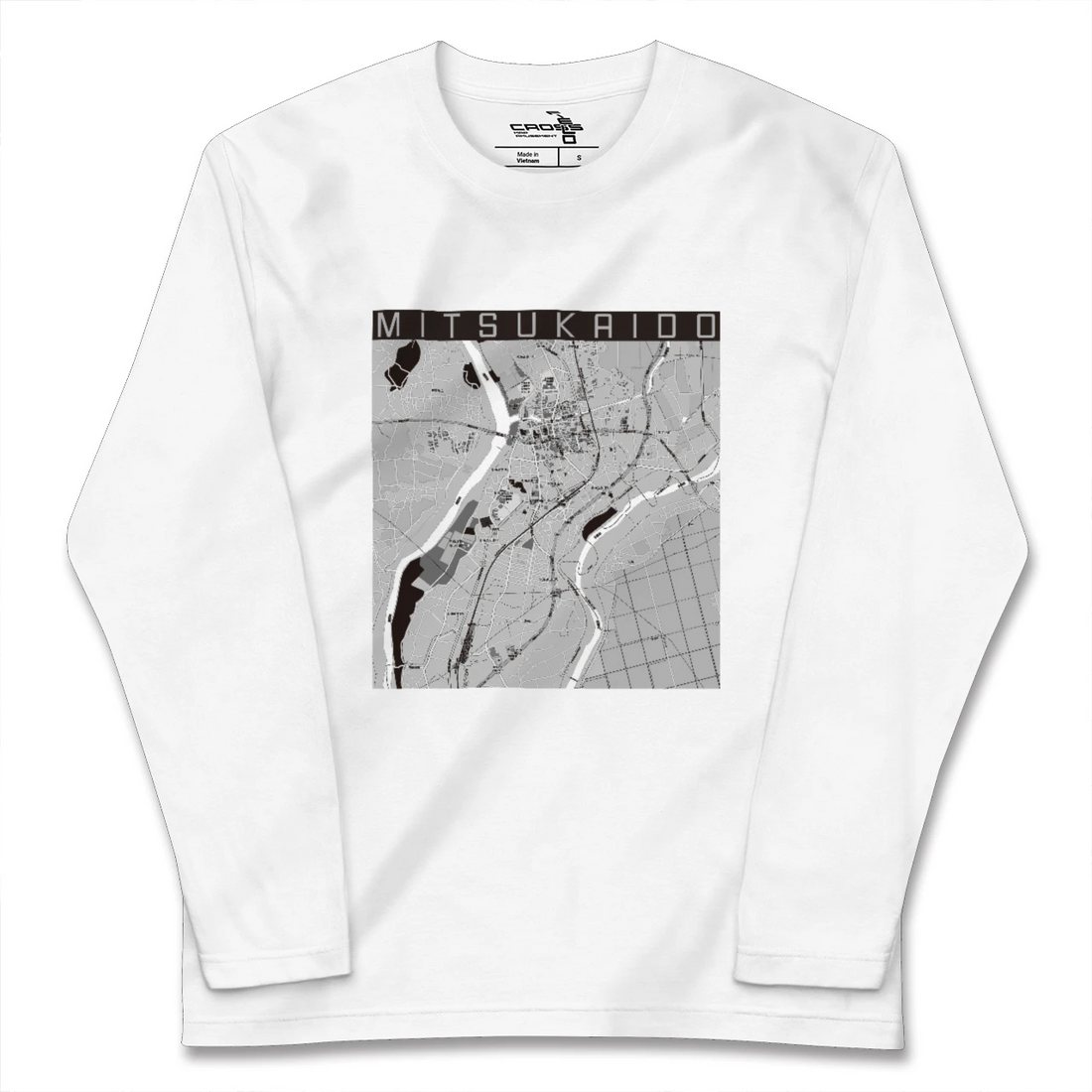 【水海道(茨城県)】地図柄ロングスリーブTシャツ