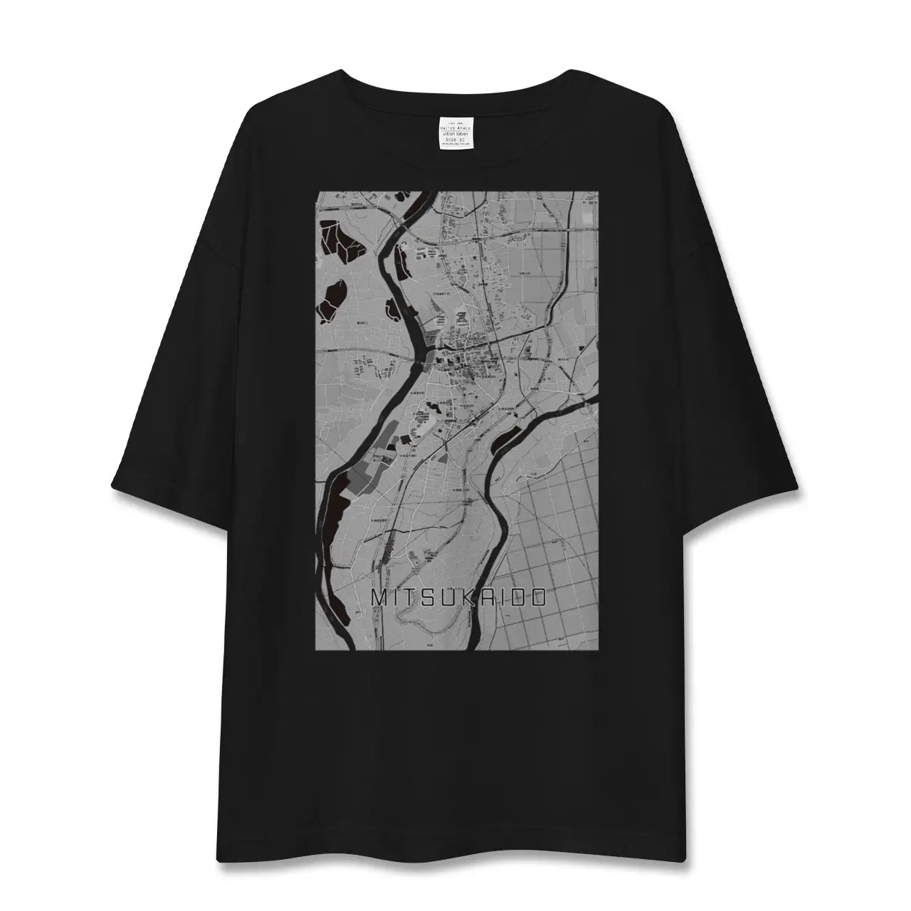 【水海道（茨城県）】地図柄ビッグシルエットTシャツ