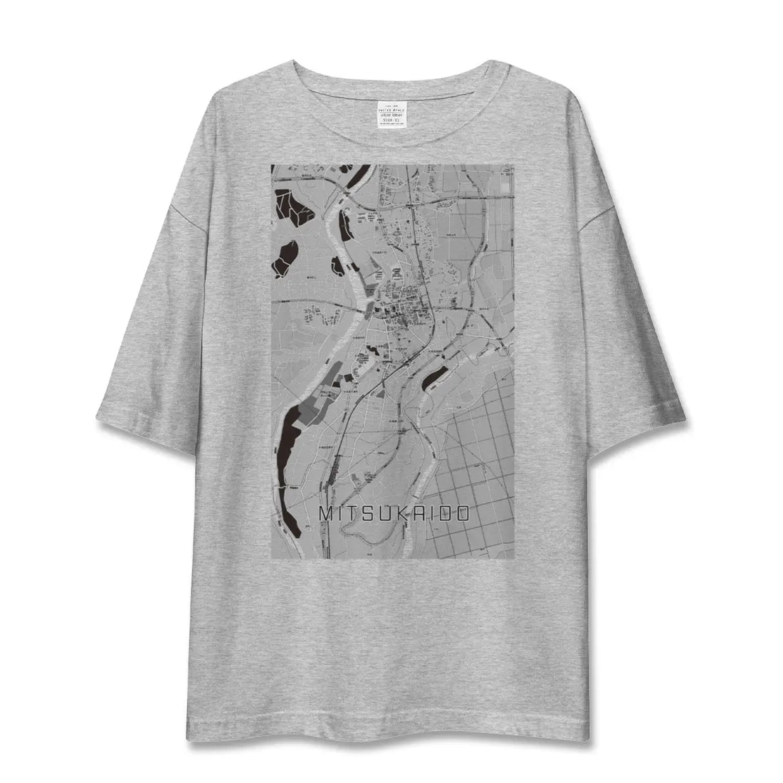 【水海道（茨城県）】地図柄ビッグシルエットTシャツ