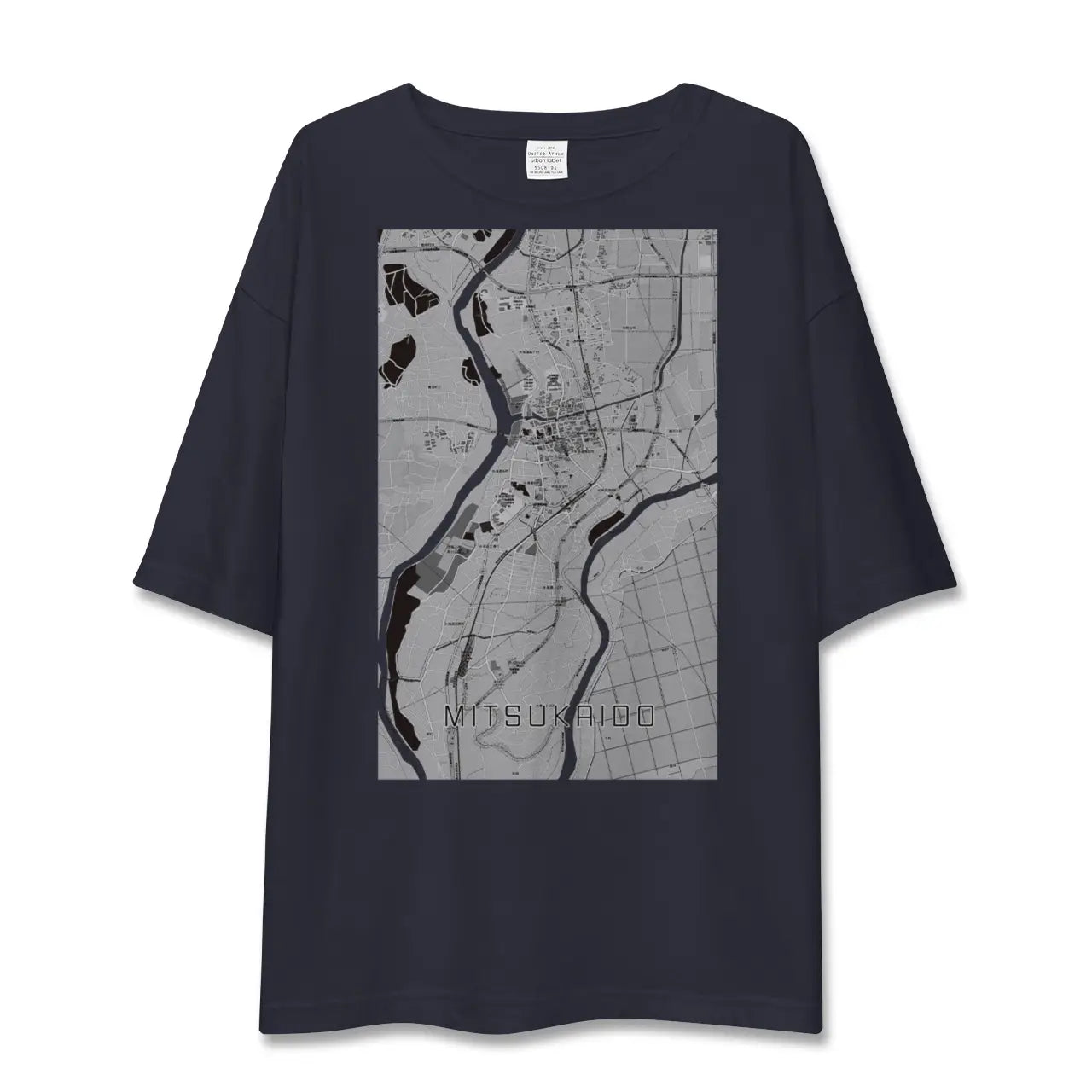 【水海道（茨城県）】地図柄ビッグシルエットTシャツ