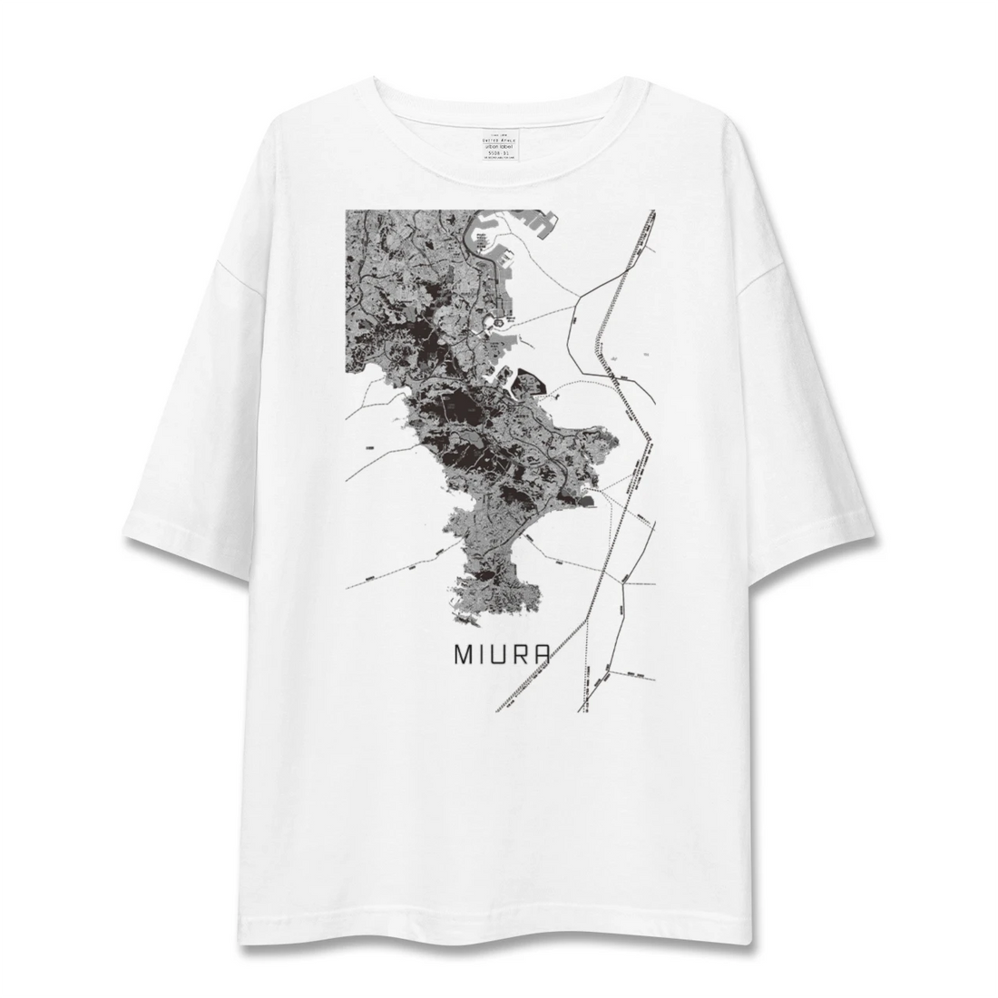 【三浦2(神奈川県)】地図柄ビッグシルエットTシャツ