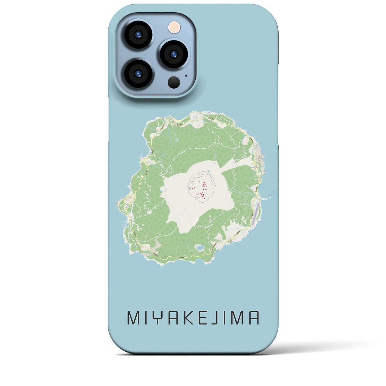 【三宅島】地図柄iPhoneケース（バックカバータイプ・ナチュラル）iPhone 13 Pro Max 用
