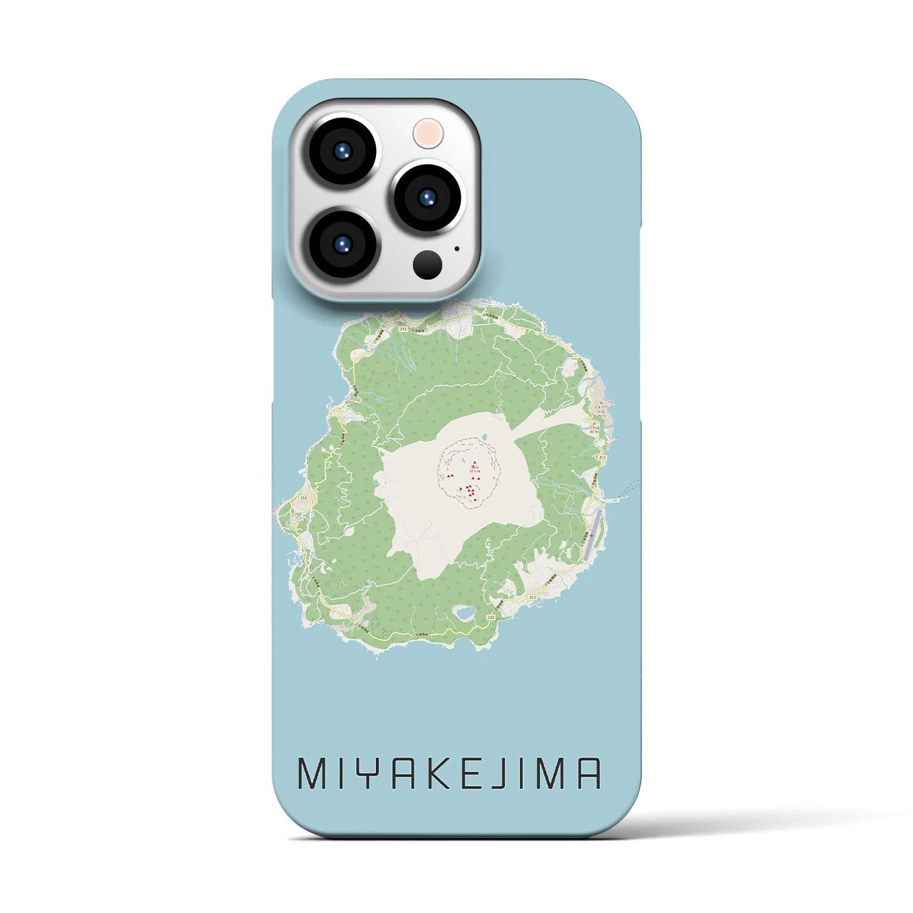 【三宅島】地図柄iPhoneケース（バックカバータイプ・ナチュラル）iPhone 13 Pro 用