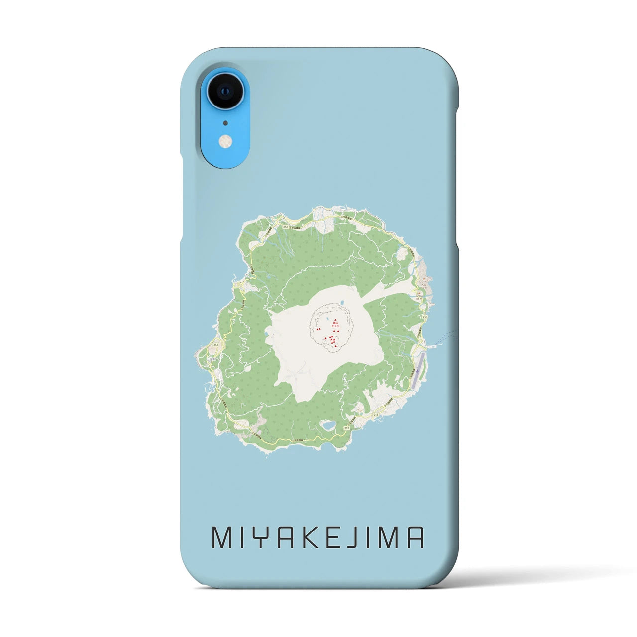 【三宅島】地図柄iPhoneケース（バックカバータイプ・ナチュラル）iPhone XR 用