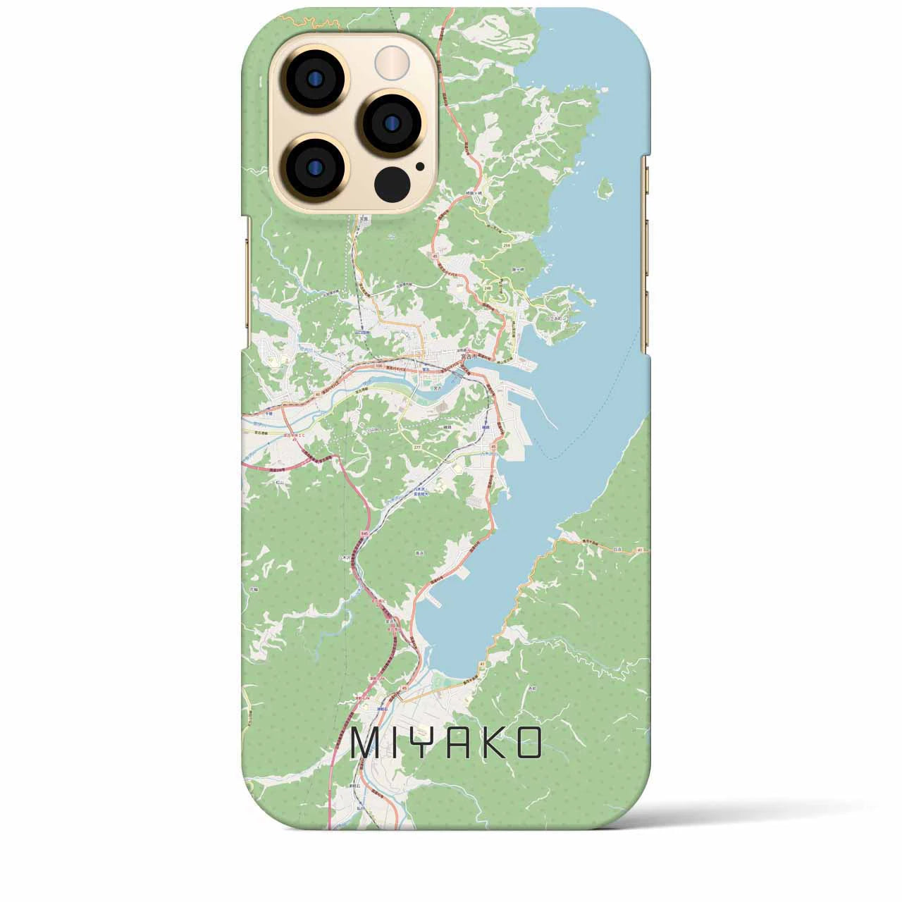 【宮古】地図柄iPhoneケース（バックカバータイプ・ナチュラル）iPhone 12 Pro Max 用