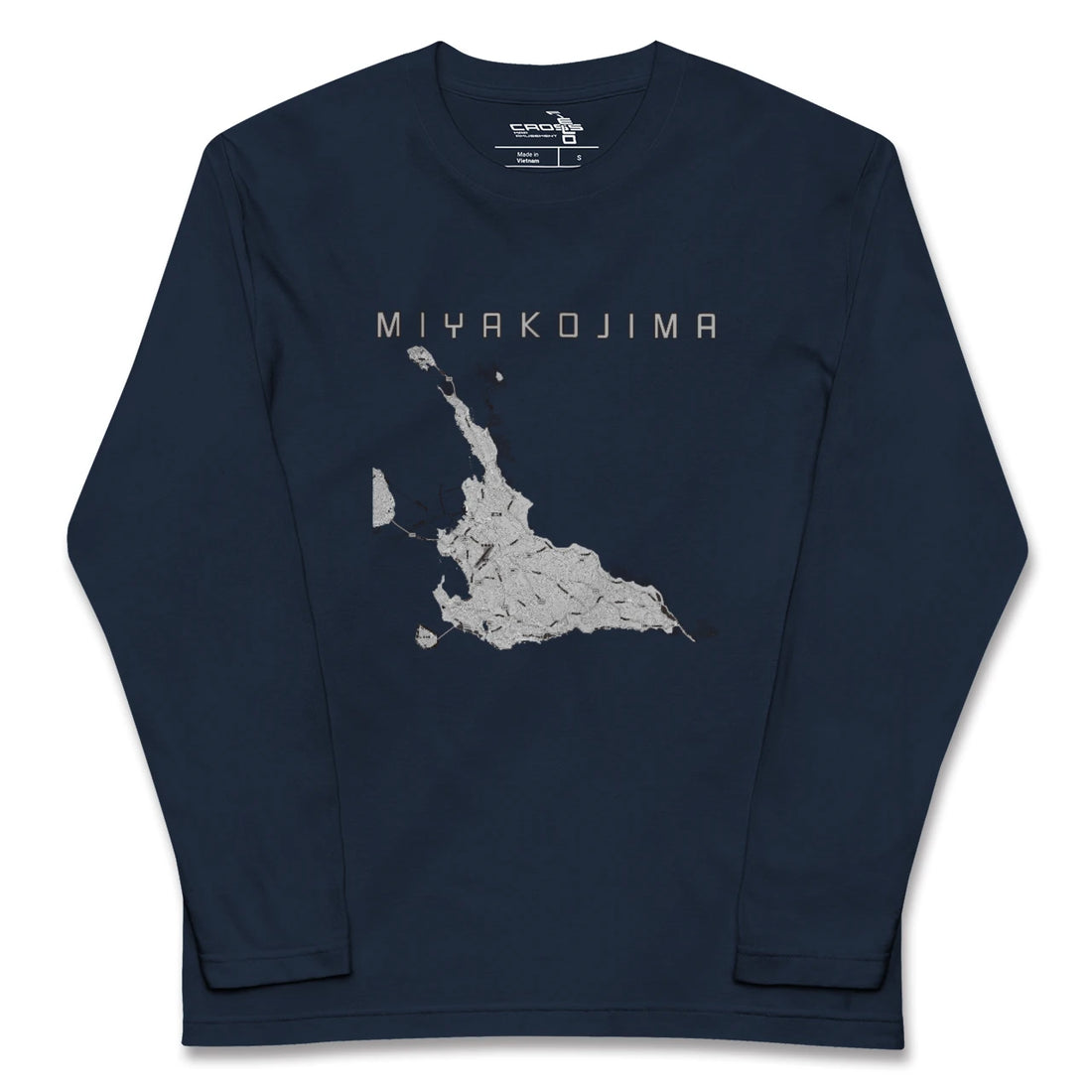 【宮古島(沖縄県)】地図柄ロングスリーブTシャツ