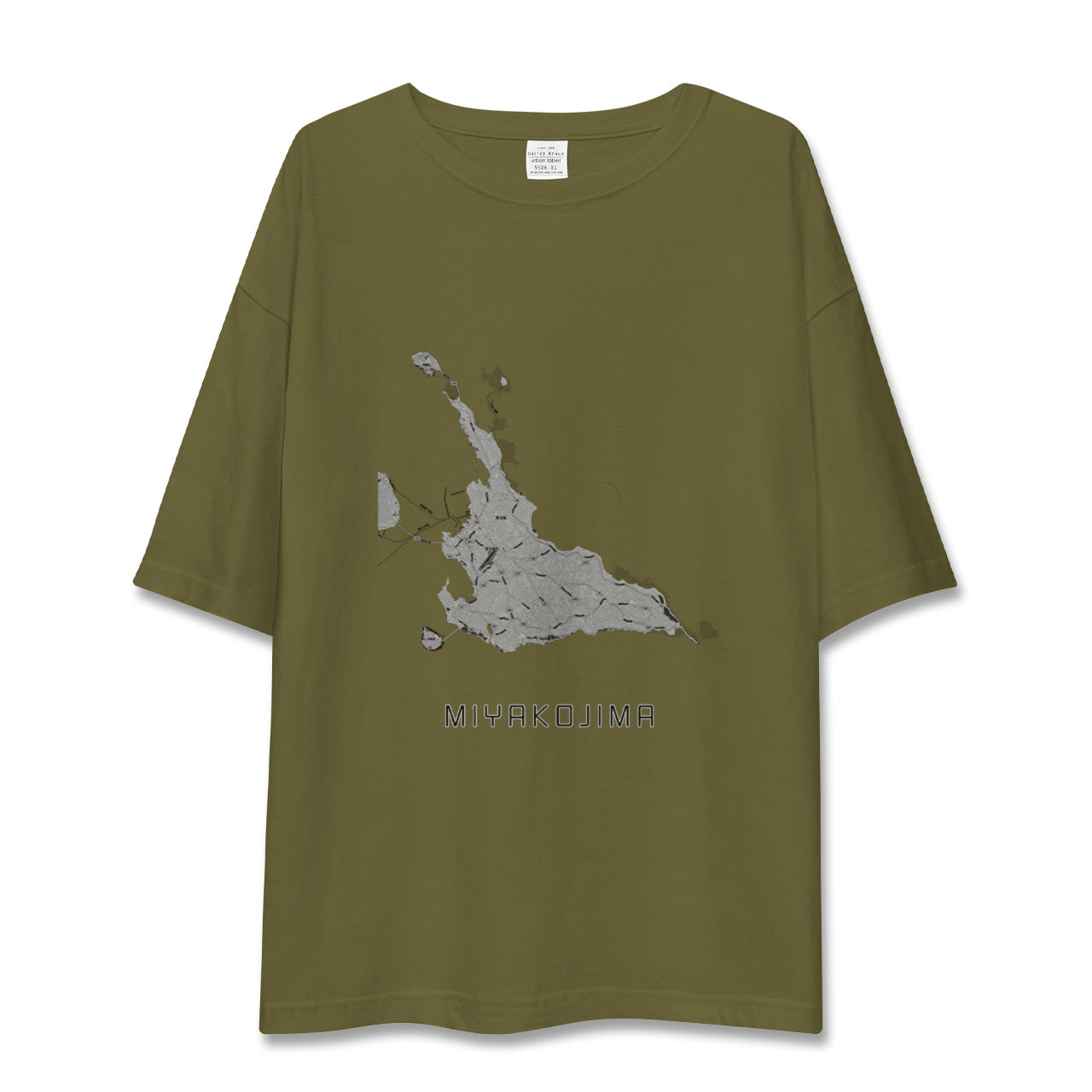 【宮古島（沖縄県）】地図柄ビッグシルエットTシャツ