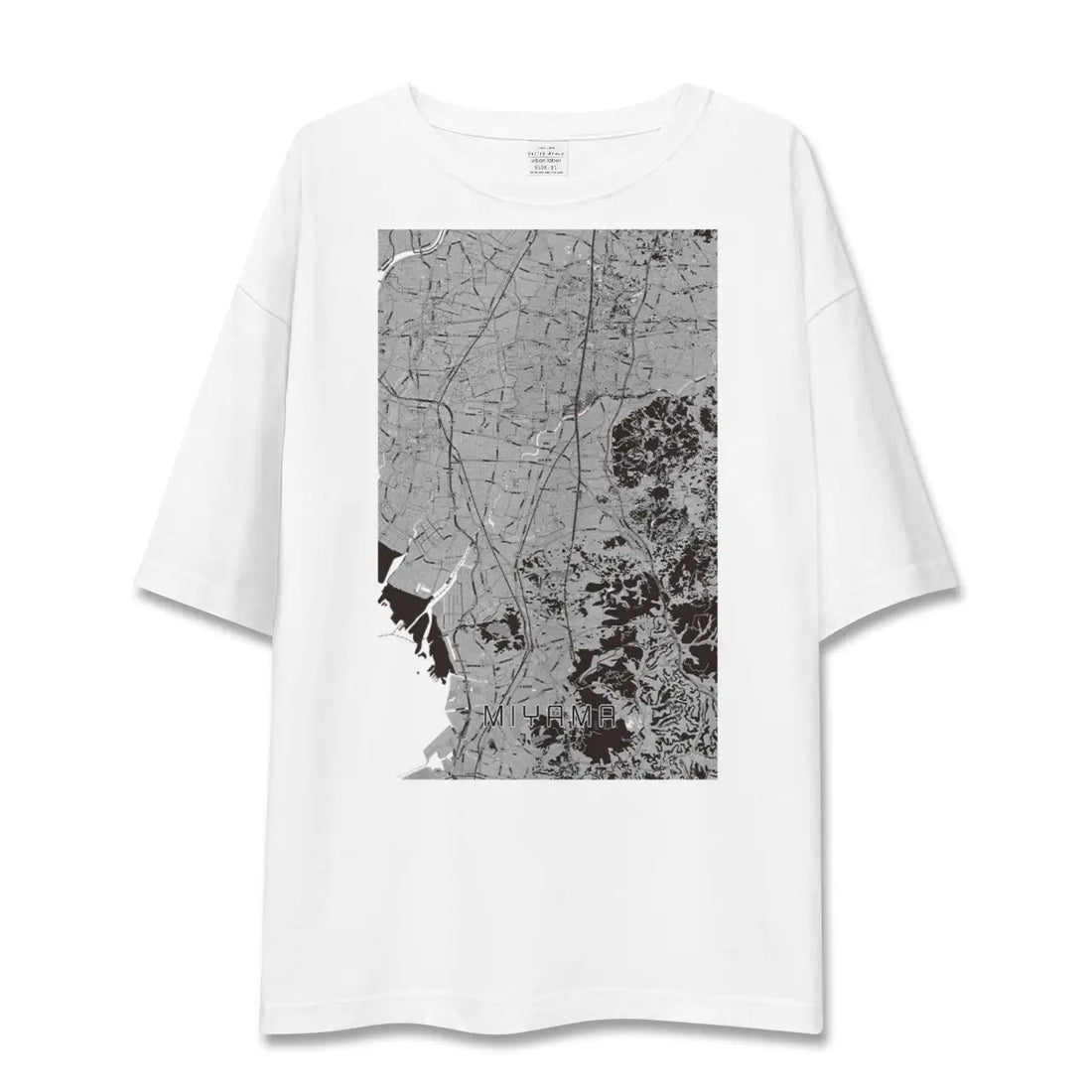 【みやま(福岡県)】地図柄ビッグシルエットTシャツ