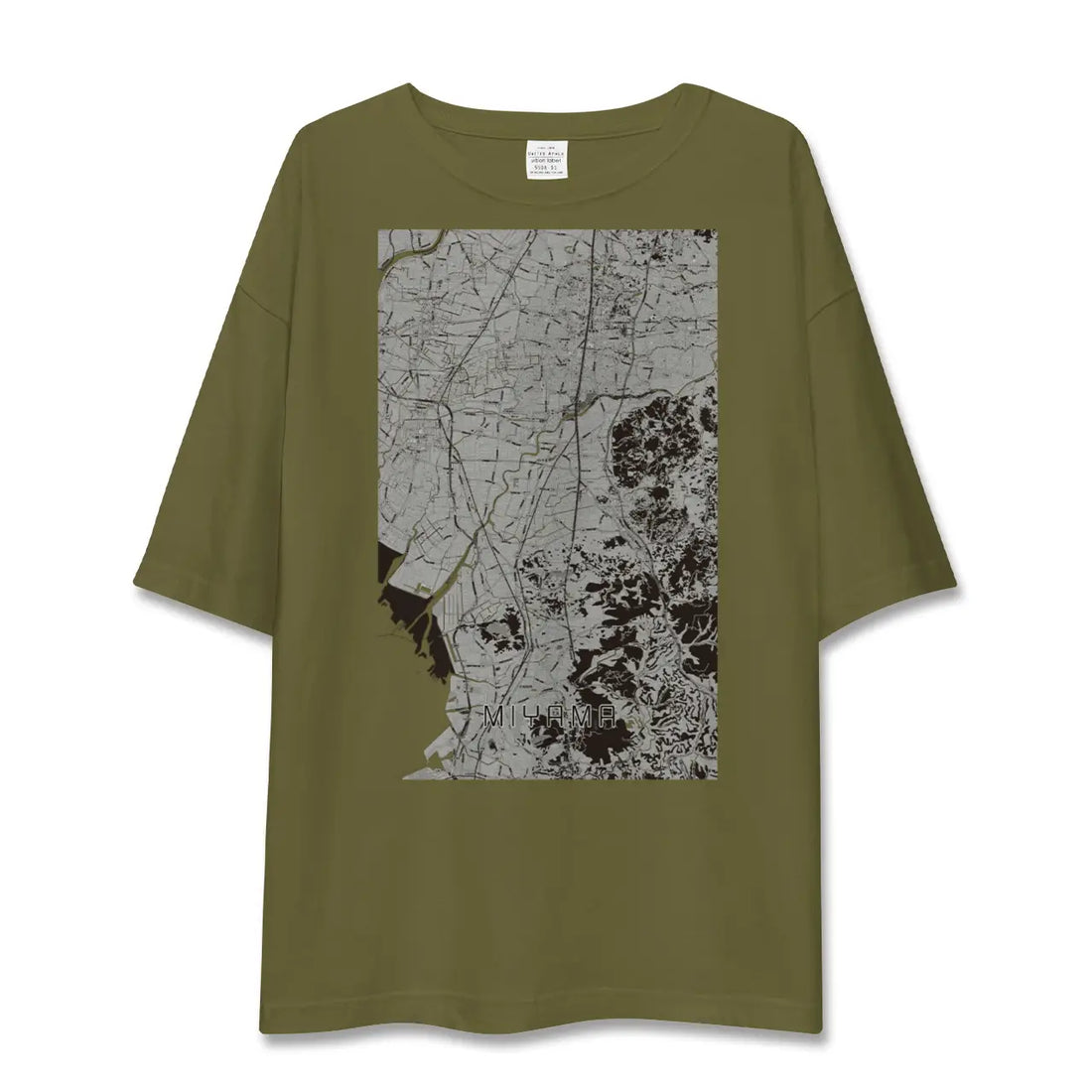 【みやま(福岡県)】地図柄ビッグシルエットTシャツ