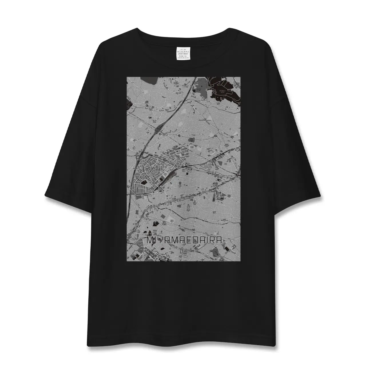 【宮前平（神奈川県）】地図柄ビッグシルエットTシャツ