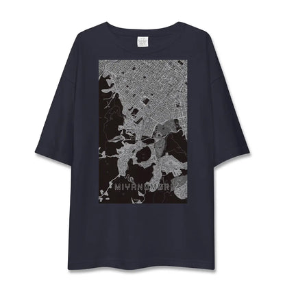 【宮の森（北海道）】地図柄ビッグシルエットTシャツ