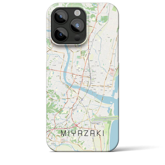【宮崎2】地図柄iPhoneケース（バックカバータイプ・ナチュラル）iPhone 15 Pro Max 用