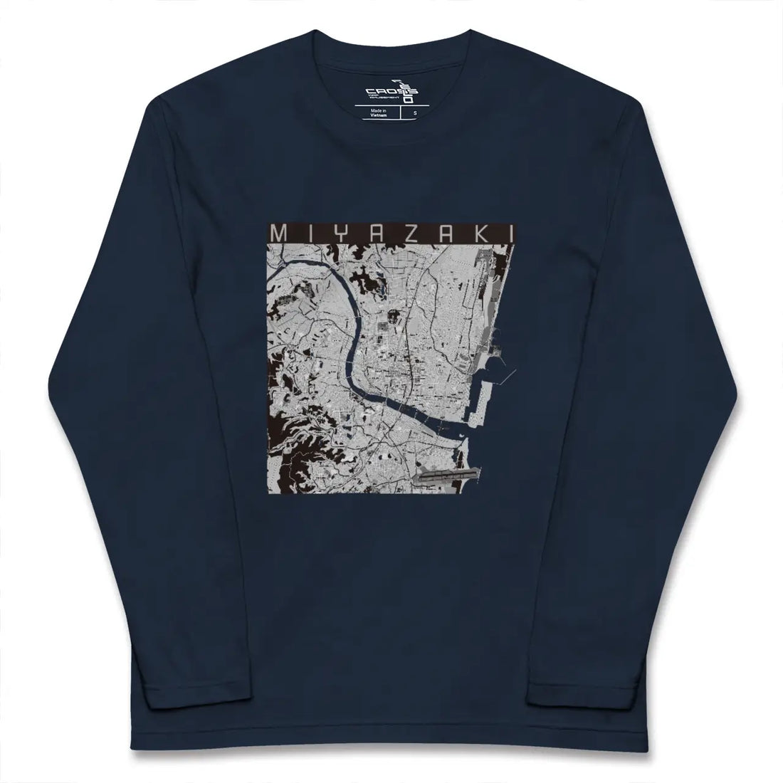 【宮崎2(宮崎県)】地図柄ロングスリーブTシャツ