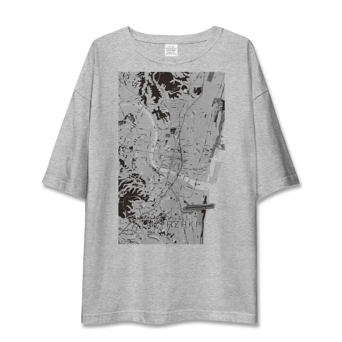 【宮崎2(宮崎県)】地図柄ビッグシルエットTシャツ