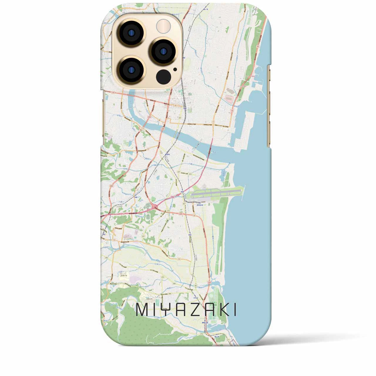 【宮崎】地図柄iPhoneケース（バックカバータイプ・ナチュラル）iPhone 12 Pro Max 用