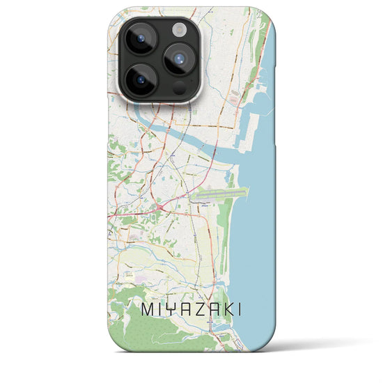 【宮崎】地図柄iPhoneケース（バックカバータイプ・ナチュラル）iPhone 15 Pro Max 用