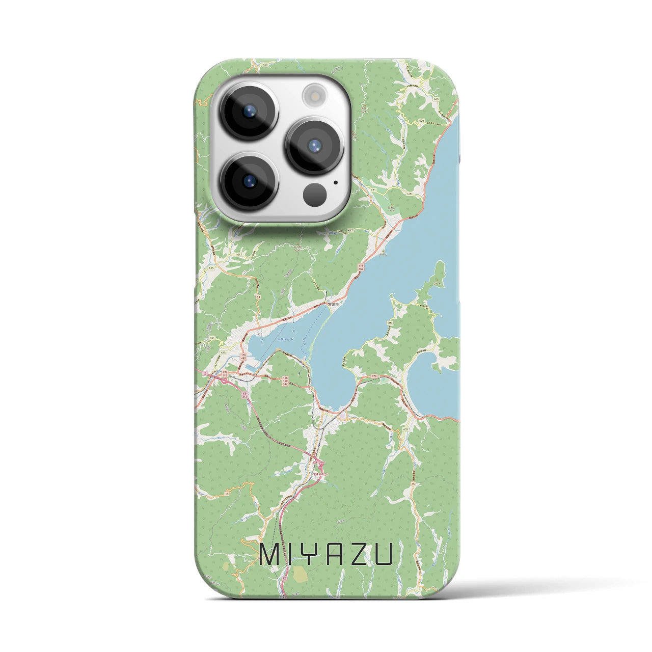 【宮津】地図柄iPhoneケース（バックカバータイプ・ナチュラル）iPhone 14 Pro 用