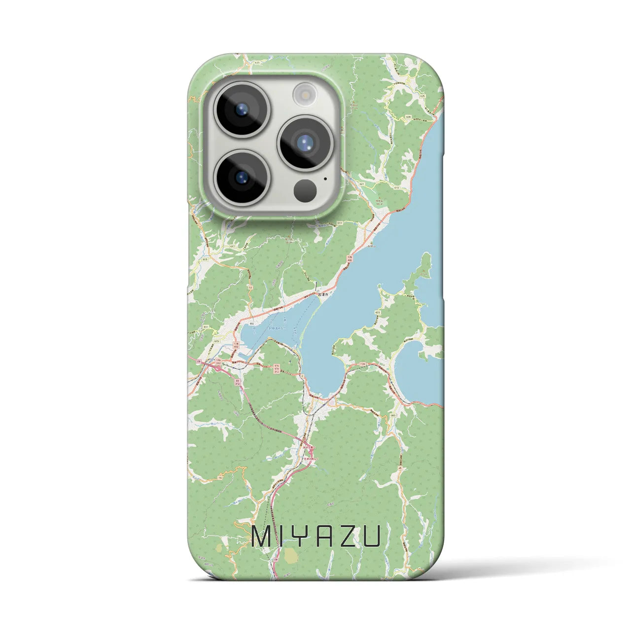 【宮津】地図柄iPhoneケース（バックカバータイプ・ナチュラル）iPhone 15 Pro 用