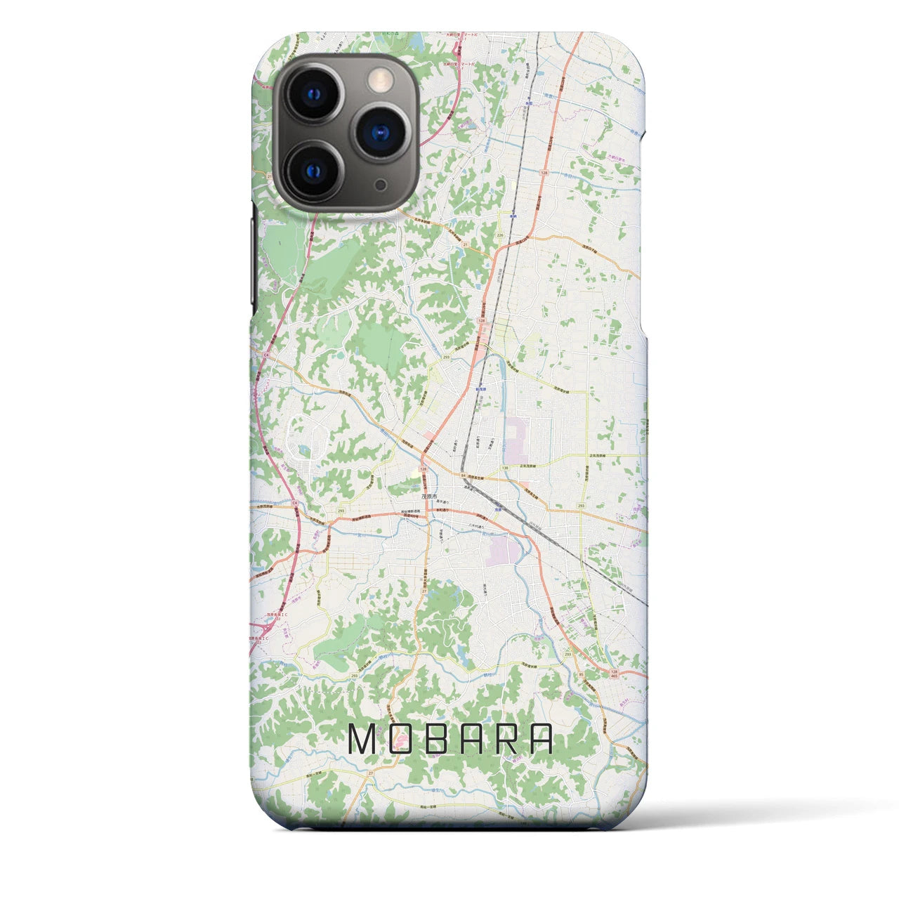 【茂原】地図柄iPhoneケース（バックカバータイプ・ナチュラル）iPhone 11 Pro Max 用