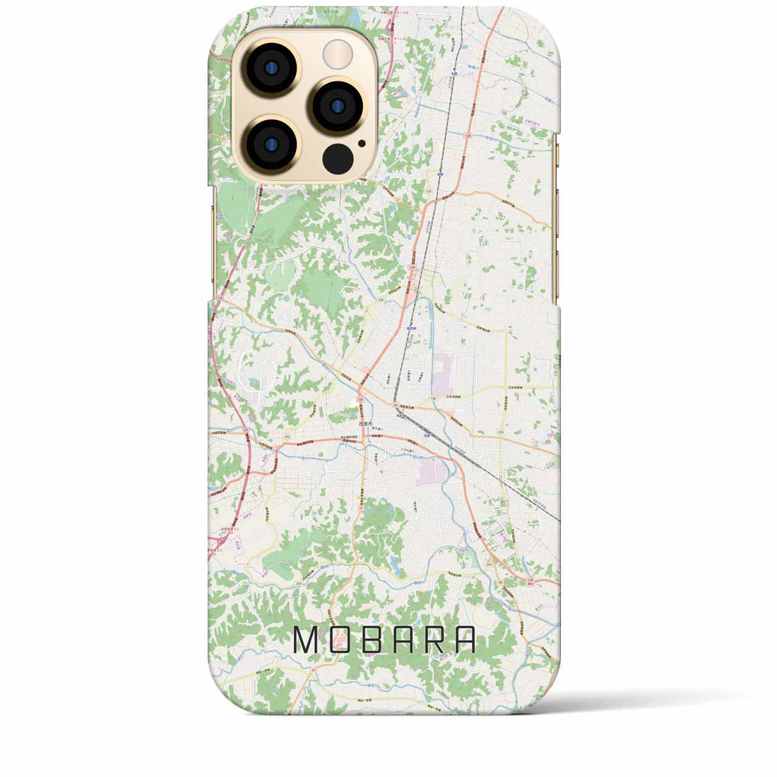 【茂原】地図柄iPhoneケース（バックカバータイプ・ナチュラル）iPhone 12 Pro Max 用