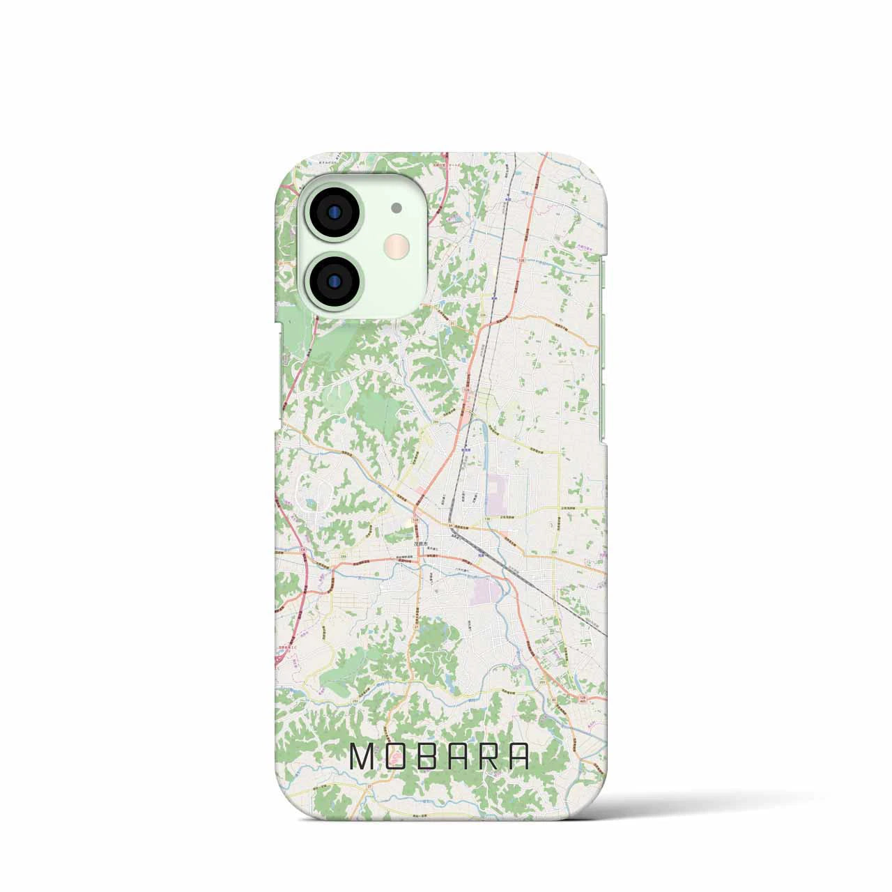 【茂原】地図柄iPhoneケース（バックカバータイプ・ナチュラル）iPhone 12 mini 用
