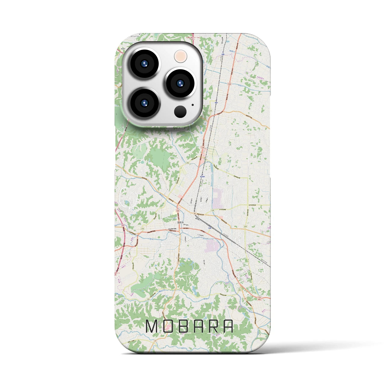 【茂原】地図柄iPhoneケース（バックカバータイプ・ナチュラル）iPhone 13 Pro 用