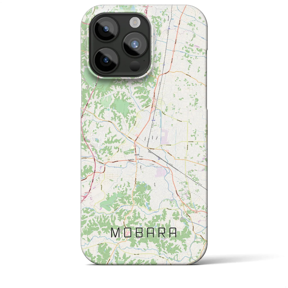 【茂原】地図柄iPhoneケース（バックカバータイプ・ナチュラル）iPhone 15 Pro Max 用