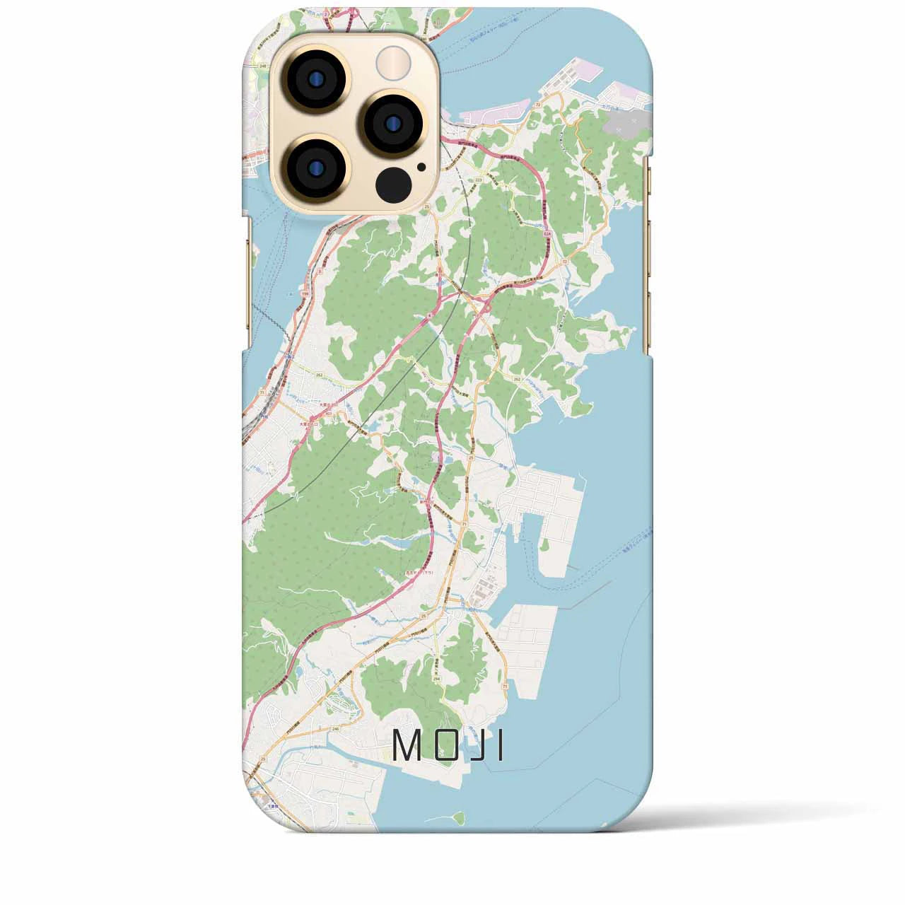 【門司】地図柄iPhoneケース（バックカバータイプ・ナチュラル）iPhone 12 Pro Max 用