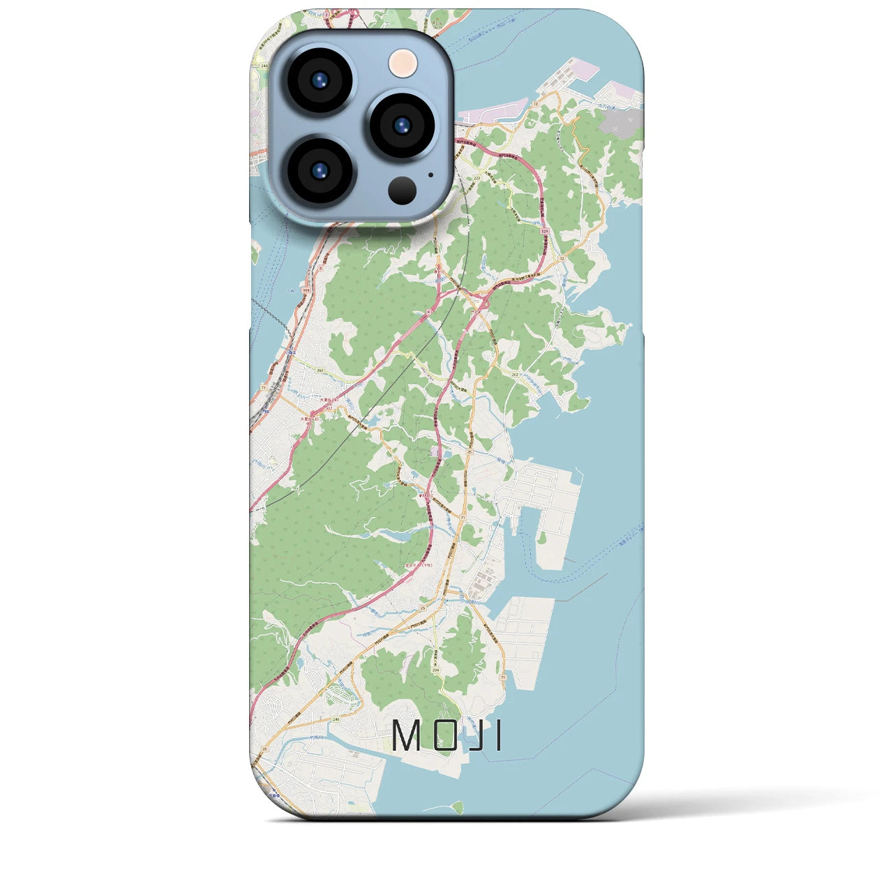 【門司】地図柄iPhoneケース（バックカバータイプ・ナチュラル）iPhone 13 Pro Max 用